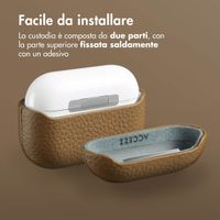Accezz Cover in vera pelle  Apple Airpods Pro - Taupe