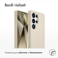 Accezz Cover in silicone liquido con MagSafe Samsung Galaxy S25 Ultra - Stone