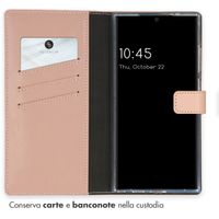 Selencia Cover a libro in vera pelle Samsung Galaxy S24 Ultra - Dusty Pink