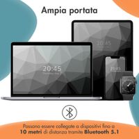 imoshion Cuffie Bluetooth Kids Dino - Cuffie per bambini con limitatore di decibel - Cuffie wireless + cavo AUX - Petrol Green / Orange