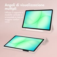 Accezz Cover a libro in silicone Smart Samsung Galaxy Tab A11 Plus / A9 Plus - Rosa
