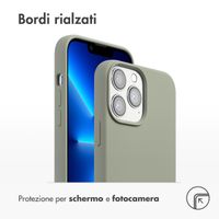 Accezz Cover in silicone liquido con MagSafe Apple iPhone 13 Pro Max - Cooper Green