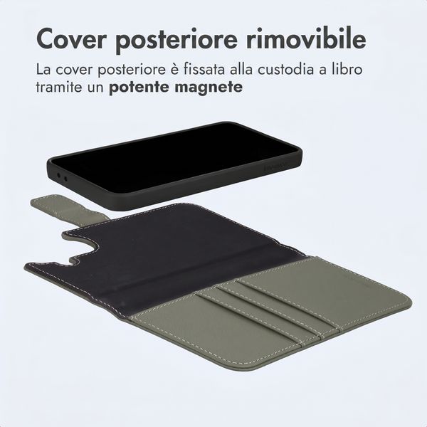 imoshion Cover a libro di lusso 2-in-1 rimovibile Samsung Galaxy A37 (5G) - Verde