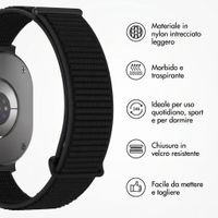 imoshion Cinturino in nylon Samsung Galaxy Watch 8 (40/44mm) / Classic (46mm) - Nero