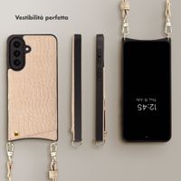 Selencia Cover per telefono Nova Croco con cordino e portacarte Samsung Galaxy A57 (5G) - Beige