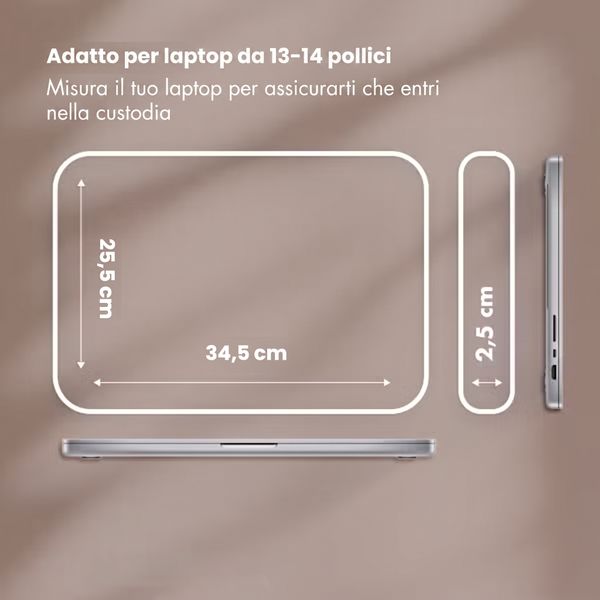 Selencia Custodia per laptop puffy 13-14 pollici - Mocha