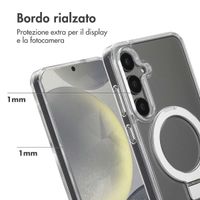 Accezz Cover con anello e supporto con MagSafe Samsung Galaxy S24 Plus - Trasparente