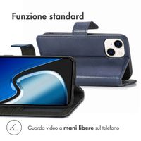 imoshion Cover a libro di Lusso Apple iPhone 15 - Blu scuro
