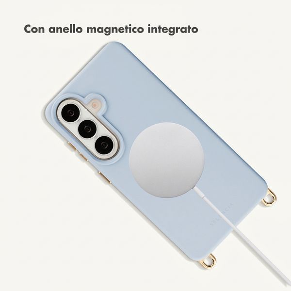 Selencia Cover posteriore Rivièra con MagSafe con ganci rimovibili Samsung Galaxy S26 - Powder Blue