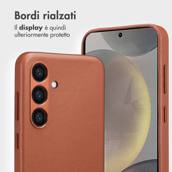 Accezz Cover in pelle 2 in 1 con MagSafe Samsung Galaxy S24 - Sienna Brown