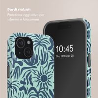 Selencia Cover posteriore Vivid con MagSafe Apple iPhone 15 - Tropical Vibes Light Blue