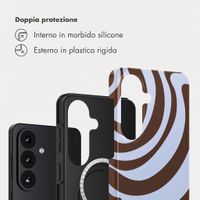 Selencia Cover posteriore Vivid con MagSafe Samsung Galaxy S26 - Dream Swirl Chocolate