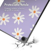 imoshion Cover Trifold Design Samsung Galaxy Tab A11 Plus / A9 Plus - Flowers Distance