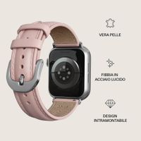 Burga Cinturino in vera pelle Apple Watch | 38/40/41/42 mm - Pillow Talk / Silver