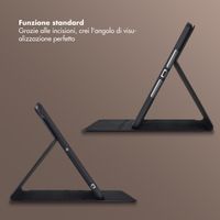 Selencia Cover Riva Apple iPad 9 (2021) 10.2 pollici / iPad 8 (2020) 10.2 pollici / iPad 7 (2019) 10.2 pollici - Nero