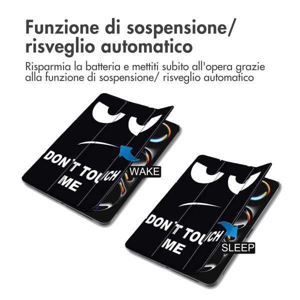 imoshion Cover Trifold Design Apple iPad Pro 13 (2025) M5 / (2024) M4 - Don't touch
