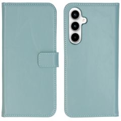 Selencia Cover a libro in vera pelle Samsung Galaxy A35 - Air Blue