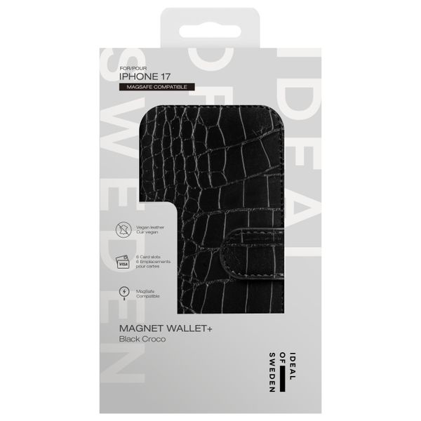 iDeal of Sweden Portafoglio Magnetico Plus Apple iPhone 17 - Black Croco
