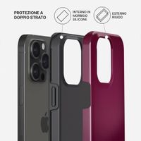Burga Cover Posteriore Resistente con MagSafe Apple iPhone 15 Pro - Dark Cherry