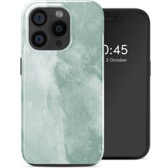 Selencia Cover posteriore Vivid con MagSafe Apple iPhone 15 Pro - Marble Grayed Jade