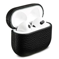 Accezz Cover in vera pelle  Apple Airpods 3 - Nero