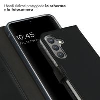 Selencia Cover a libro in vera pelle Samsung Galaxy S24 - Nero