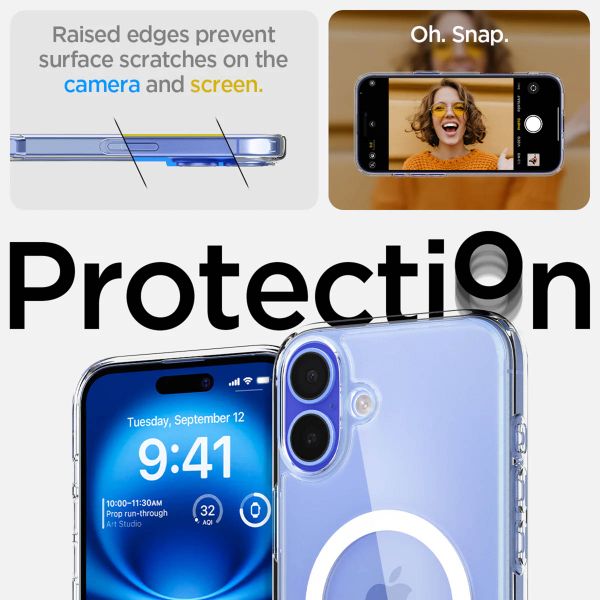 Spigen Cover Posteriore Ultra Ibrida con MagSafe Apple iPhone 16 - White