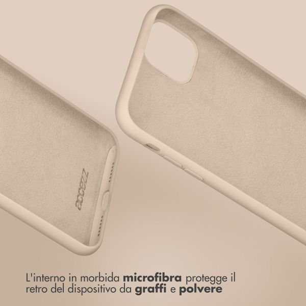 Accezz Cover Posteriore in Silicone Liquido Samsung Galaxy A37 (5G) - Stone