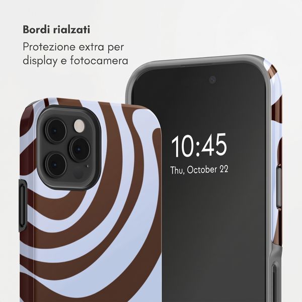 Selencia Cover Posteriore Vivid Apple iPhone 12 (Pro) - Dream Swirl Chocolate