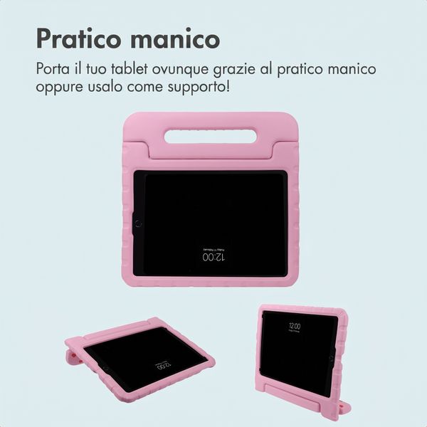 imoshion Cover Posteriore Kidsproof Design con maniglia Apple iPad 9 (2021) 10.2 pollici / iPad 8 (2020) 10.2 pollici / iPad 7 (2019) 10.2 pollici - Cuori rossi