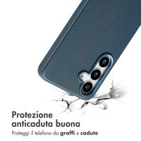 Accezz Cover in Pelle con MagSafe Samsung Galaxy S25 - Nightfall Blue