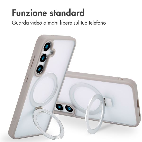 Accezz Cover con anello e supporto con MagSafe Samsung Galaxy S24 Plus - Grigio