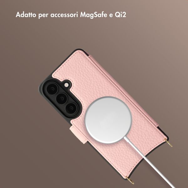 Selencia Cover Riva con MagSafe e cordino Samsung Galaxy S26 - Old Pink