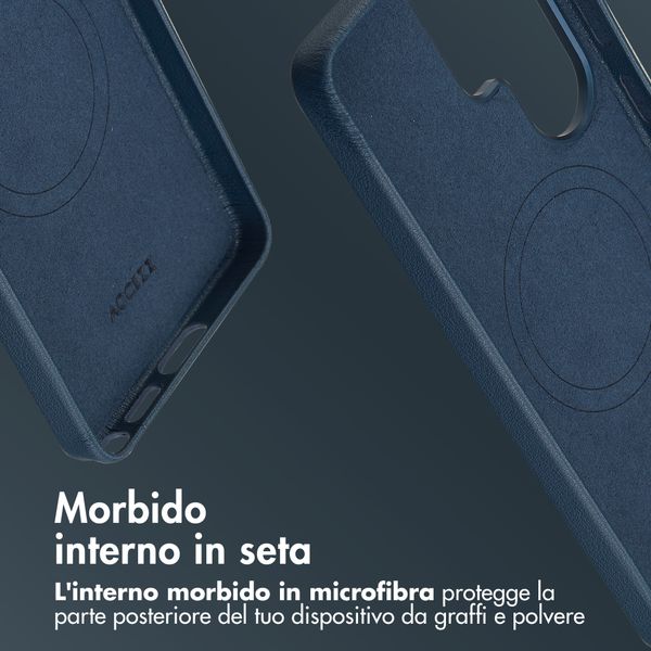 Accezz Cover in Pelle con MagSafe Samsung Galaxy S26 Ultra - Nightfall Blue