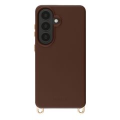 Selencia Cover posteriore Rivièra con MagSafe con ganci rimovibili Samsung Galaxy S26 - Choco Brown