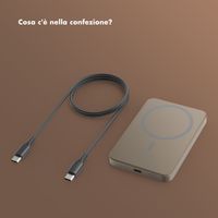Selencia Vivid Powerbank 5.000 mAh - MagSafe e Qi - Desert Gold / Leopard