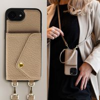 Selencia Cover per telefono Sera con cordino e portacarte a busta Apple iPhone 17e / 16e - Taupe