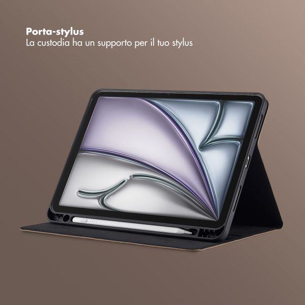 Selencia Cover Riva Apple iPad Air 11 pollici (2026) M4 / (2025) M3 / (2024) M2 / Air 5 (2022) / Air 4 (2020) - Mocha Brown
