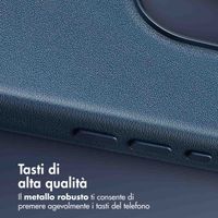 Accezz Cover in Pelle con MagSafe Apple iPhone 16 Pro Max - Nightfall Blue