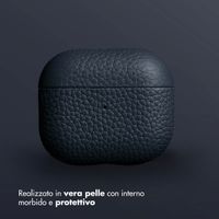 Accezz Cover in vera pelle  Apple Airpods 3 - Blu scuro