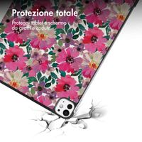 imoshion Cover Trifold Design Apple iPad Pro 11 (2025) M5 / (2024) M4 - Floral Water Color