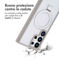 Accezz Cover con anello e supporto con MagSafe Samsung Galaxy S24 Ultra - Grigio