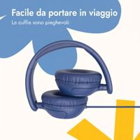 imoshion Cuffie per bambini con filo - cavo AUX - limitatore di decibel - Denim Blue