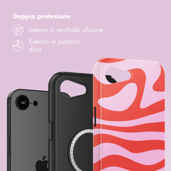 Selencia Cover posteriore Vivid con MagSafe Apple iPhone 17e / 16e - Dream Swirl Pink