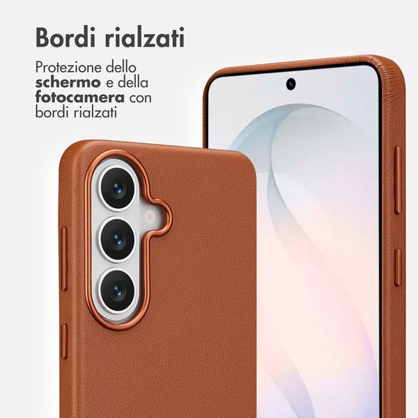 Accezz Cover in Pelle con MagSafe Samsung Galaxy S26 - Sienna Brown