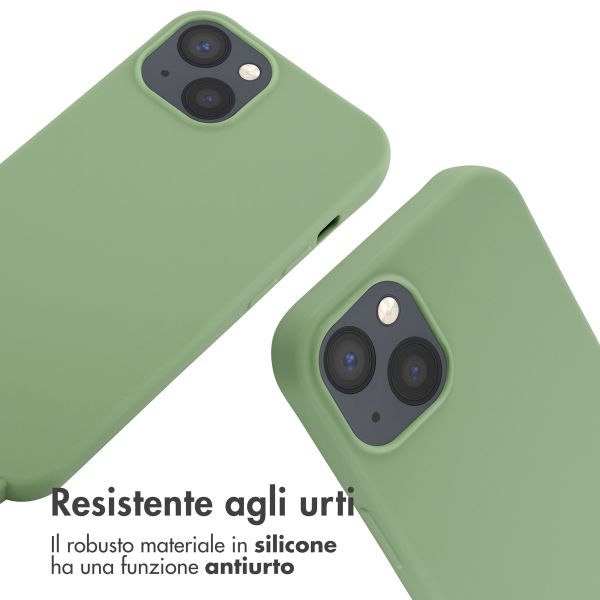 imoshion Cover in Silicone con Cordino Apple iPhone 13 - Verde
