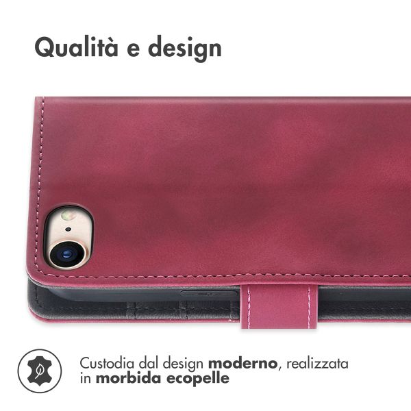 imoshion Cover a libro con Cordino Apple iPhone SE (2022 / 2020) / 8 / 7 - Rosso