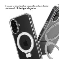 Accezz Cover con anello e supporto con MagSafe Apple iPhone 16 - Trasparente