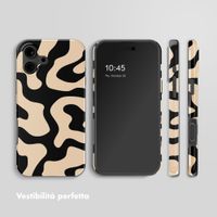 Selencia Cover Posteriore Vivid Apple iPhone 16 - Art Wave Black