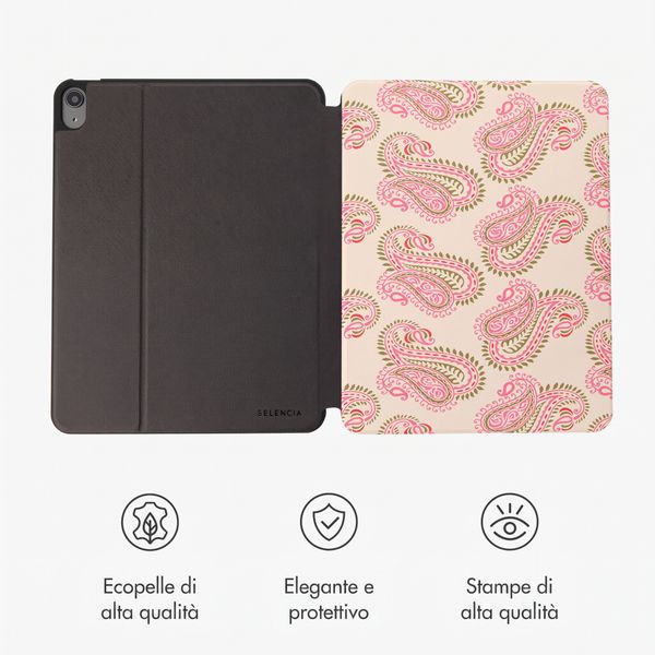 Selencia Cover per tablet Vivid Apple iPad 11 (2025) 11 pollici A16 / iPad 10 (2022) 10.9 pollici - Paisley Blush